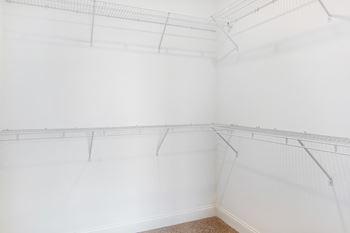 Walk-in closets with built-in shelving
